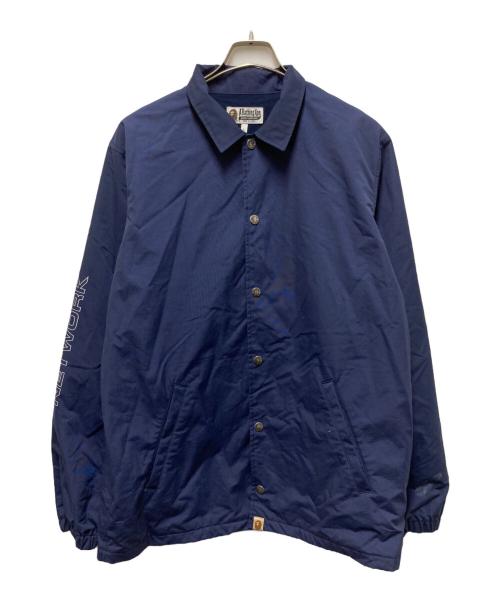 A BATHING APE（アベイシングエイプ）A BATHING APE (アベイシングエイプ) アートプリントコーチジャケット ネイビー サイズ:Lの古着・服飾アイテム