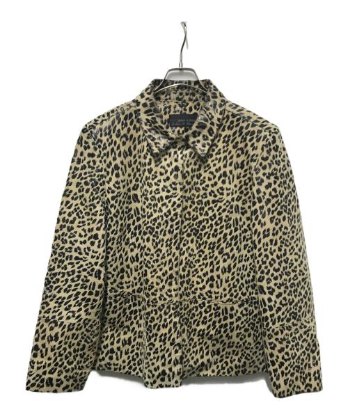 JULIA S ROMA（ジュリア・エス・ローマ）JULIA S ROMA (ジュリア・エス・ローマ) レオパード柄ジャケット ベージュ サイズ:44の古着・服飾アイテム