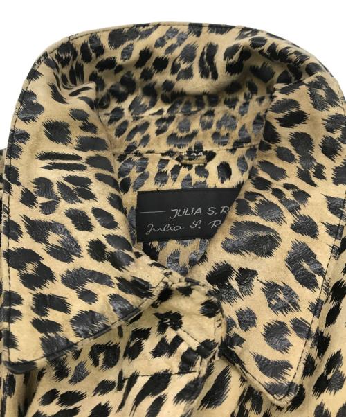 JULIA S ROMA（ジュリア・エス・ローマ）JULIA S ROMA (ジュリア・エス・ローマ) レオパード柄ジャケット ベージュ サイズ:44の古着・服飾アイテム