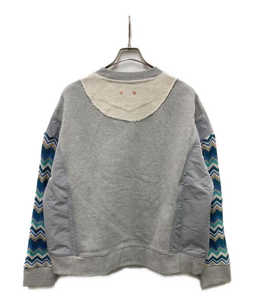 asics（アシックス）asics (アシックス) Andersson Bell (アンダーソンベル) コントラストスウェット グレー サイズ:Ｍの古着・服飾アイテム