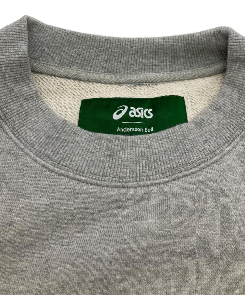 asics（アシックス）asics (アシックス) Andersson Bell (アンダーソンベル) コントラストスウェット グレー サイズ:Ｍの古着・服飾アイテム