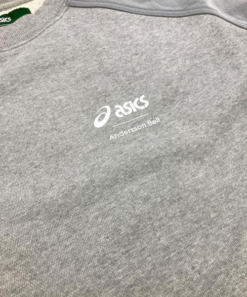 asics（アシックス）asics (アシックス) Andersson Bell (アンダーソンベル) コントラストスウェット グレー サイズ:Ｍの古着・服飾アイテム