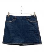 BURBERRY BLUE LABELバーバリー ブルー レーベル）の古着「スタッズデニムスカート」｜インディゴ