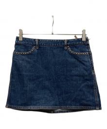 BURBERRY BLUE LABEL（バーバリー ブルー レーベル）の古着「スタッズデニムスカート」｜インディゴ