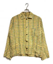 HEUGN（ユーゲン）の古着「ツイードカバーオールジャケット」｜イエロー