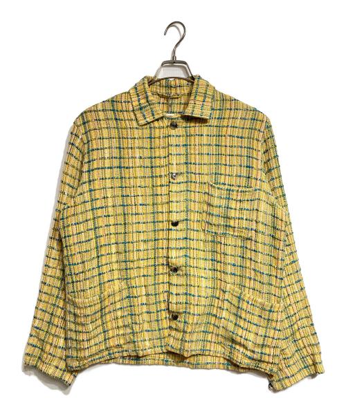 HEUGN（ユーゲン）HEUGN (ユーゲン) ツイードカバーオールジャケット イエロー サイズ:1の古着・服飾アイテム