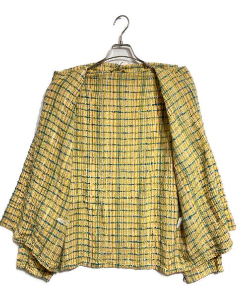 HEUGN（ユーゲン）HEUGN (ユーゲン) ツイードカバーオールジャケット イエロー サイズ:1の古着・服飾アイテム