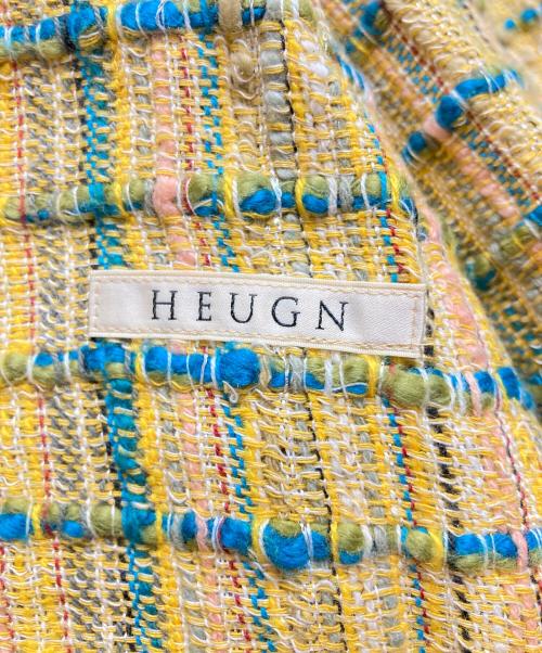 HEUGN（ユーゲン）HEUGN (ユーゲン) ツイードカバーオールジャケット イエロー サイズ:1の古着・服飾アイテム