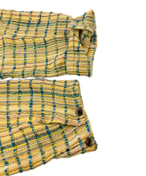 HEUGN（ユーゲン）HEUGN (ユーゲン) ツイードカバーオールジャケット イエロー サイズ:1の古着・服飾アイテム