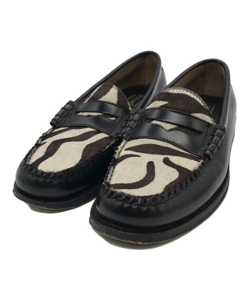 G.H.BASS（ジーエイチバス）G.H.BASS (ジーエイチバス) ハラコローファー ブラック サイズ:SIZE 6 1/2　（２４．５ｃｍ）の古着・服飾アイテム