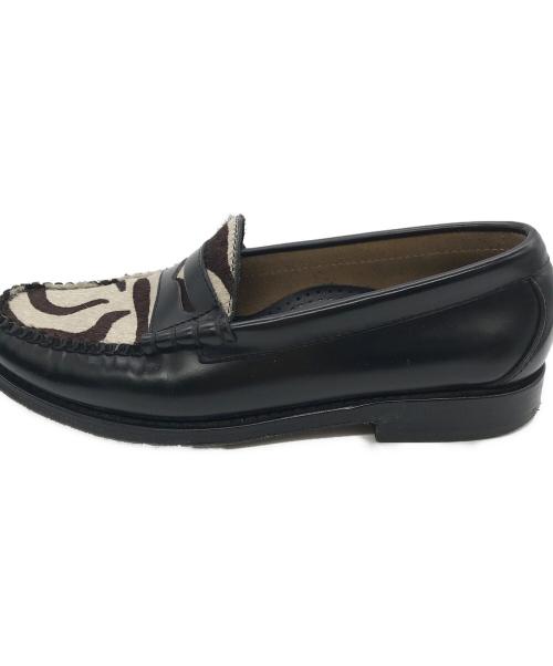 G.H.BASS（ジーエイチバス）G.H.BASS (ジーエイチバス) ハラコローファー ブラック サイズ:SIZE 6 1/2　（２４．５ｃｍ）の古着・服飾アイテム