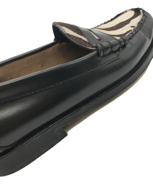G.H.BASS（ジーエイチバス）G.H.BASS (ジーエイチバス) ハラコローファー ブラック サイズ:SIZE 6 1/2　（２４．５ｃｍ）の古着・服飾アイテム