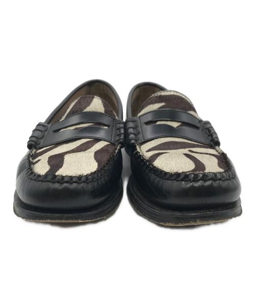 G.H.BASS（ジーエイチバス）G.H.BASS (ジーエイチバス) ハラコローファー ブラック サイズ:SIZE 6 1/2　（２４．５ｃｍ）の古着・服飾アイテム