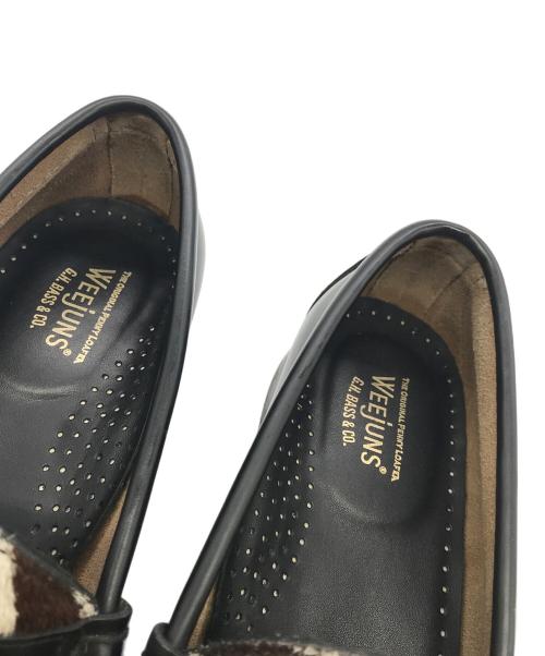 G.H.BASS（ジーエイチバス）G.H.BASS (ジーエイチバス) ハラコローファー ブラック サイズ:SIZE 6 1/2　（２４．５ｃｍ）の古着・服飾アイテム