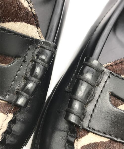 G.H.BASS（ジーエイチバス）G.H.BASS (ジーエイチバス) ハラコローファー ブラック サイズ:SIZE 6 1/2　（２４．５ｃｍ）の古着・服飾アイテム