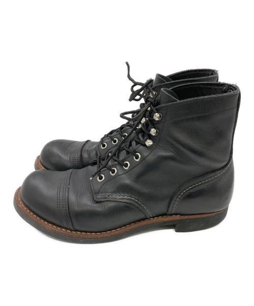RED WING（レッドウィング）RED WING (レッドウィング) IRON RANGER ブラック サイズ:SIZE US7(25cm)の古着・服飾アイテム