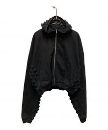 DEADBOOY（デッドブーイ）の古着「スパイキーニットジップアップジャケット」｜ブラック
