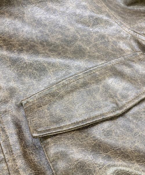SLY（スライ）SLY (スライ) FAUX LEATHER ZIP UPブルゾン ブラウン サイズ:Ｆｒｅｅの古着・服飾アイテム