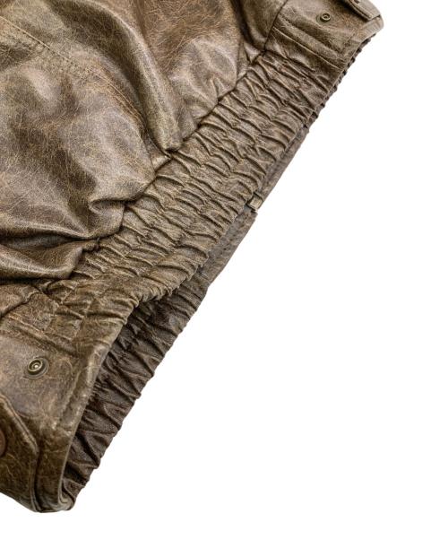 SLY（スライ）SLY (スライ) FAUX LEATHER ZIP UPブルゾン ブラウン サイズ:Ｆｒｅｅの古着・服飾アイテム