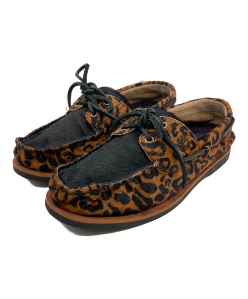 Timberland（ティンバーランド）Timberland (ティンバーランド) WACKO MARIA (ワコマリア) LEOPARD CLASSIC BOAT 2 ブラウン サイズ:	SIZE US9(27cm)の古着・服飾アイテム