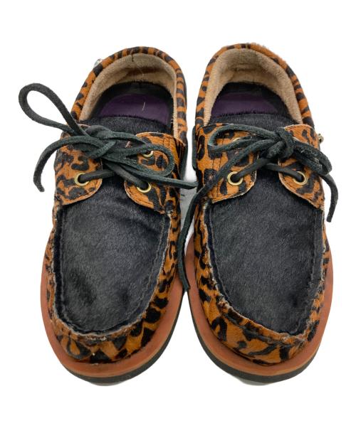 Timberland（ティンバーランド）Timberland (ティンバーランド) WACKO MARIA (ワコマリア) LEOPARD CLASSIC BOAT 2 ブラウン サイズ:	SIZE US9(27cm)の古着・服飾アイテム