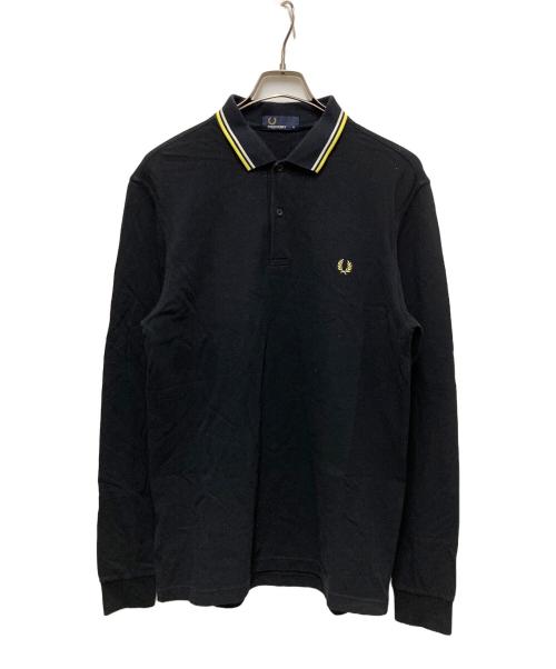 FRED PERRY（フレッドペリー）FRED PERRY (フレッドペリー) L/Sポロシャツ ブラック サイズ:SIZE Mの古着・服飾アイテム