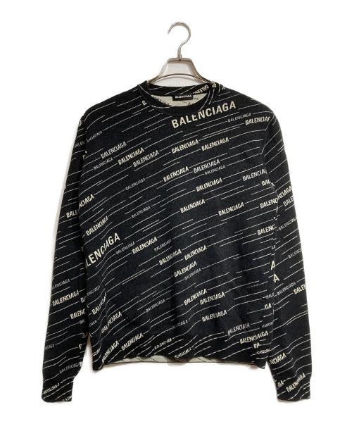 BALENCIAGA（バレンシアガ）BALENCIAGA (バレンシアガ) ジャガードロゴニット/Jacquard logo knit ブラック サイズ:Sの古着・服飾アイテム