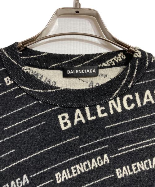 BALENCIAGA（バレンシアガ）BALENCIAGA (バレンシアガ) ジャガードロゴニット/Jacquard logo knit ブラック サイズ:Sの古着・服飾アイテム