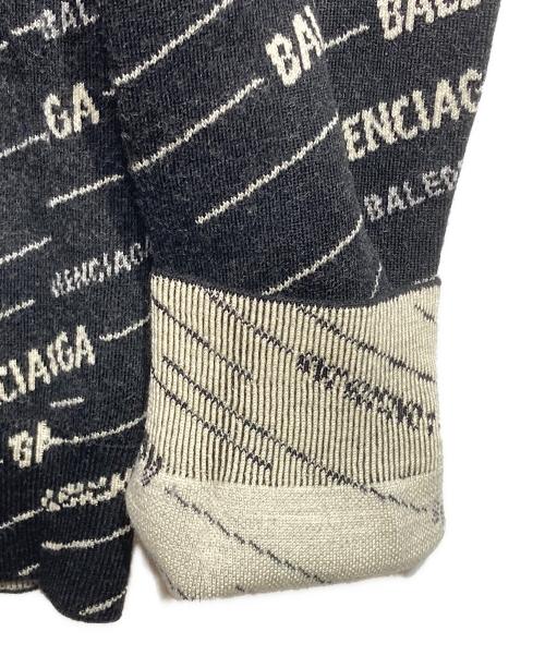 BALENCIAGA（バレンシアガ）BALENCIAGA (バレンシアガ) ジャガードロゴニット/Jacquard logo knit ブラック サイズ:Sの古着・服飾アイテム