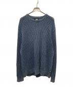 stussyステューシー）の古着「Pigment Dyed Loose Gauge sweater」｜ブルー