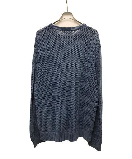 stussy（ステューシー）stussy (ステューシー) Pigment Dyed Loose Gauge sweater ブルー サイズ:SIZE XLの古着・服飾アイテム