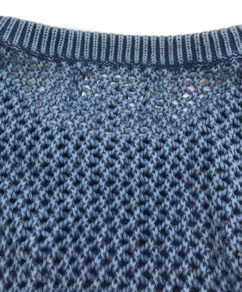 stussy（ステューシー）stussy (ステューシー) Pigment Dyed Loose Gauge sweater ブルー サイズ:SIZE XLの古着・服飾アイテム