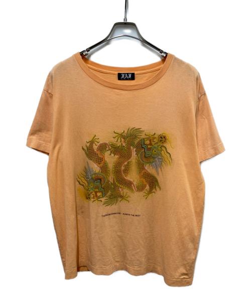 FAF（エフエーエフ）FAF (エフエーエフ) ドラゴンプリントTシャツ オレンジ サイズ:Lの古着・服飾アイテム
