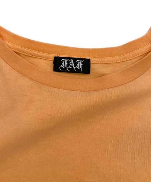 FAF（エフエーエフ）FAF (エフエーエフ) ドラゴンプリントTシャツ オレンジ サイズ:Lの古着・服飾アイテム