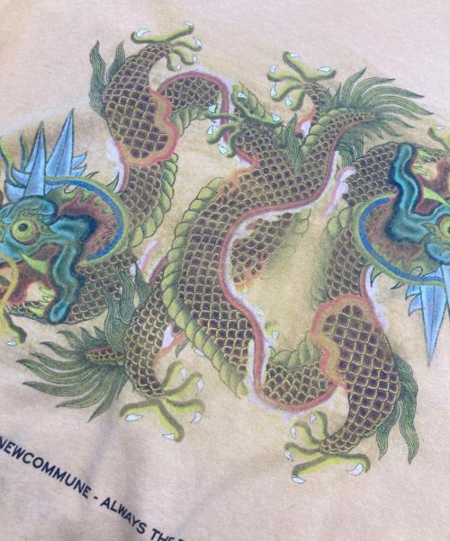 FAF（エフエーエフ）FAF (エフエーエフ) ドラゴンプリントTシャツ オレンジ サイズ:Lの古着・服飾アイテム