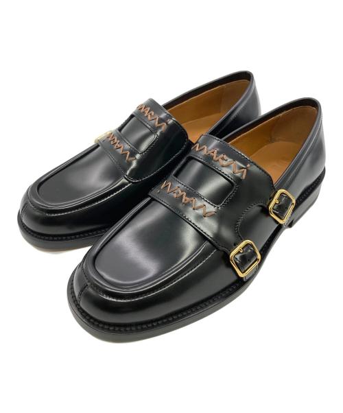 MARNI（マルニ）MARNI (マルニ) ダブルバックルローファー ブラック サイズ:	SIZE 38　（24cm）の古着・服飾アイテム
