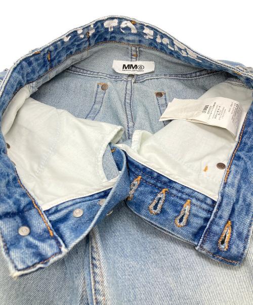 MM6 Maison Margiela（エムエムシックスメゾンマルジェラ）MM6 Maison Margiela (エムエムシックスメゾンマルジェラ) Aids Print Denim Trouser/エイズプリントデニムトラウザー インディゴ サイズ:36の古着・服飾アイテム