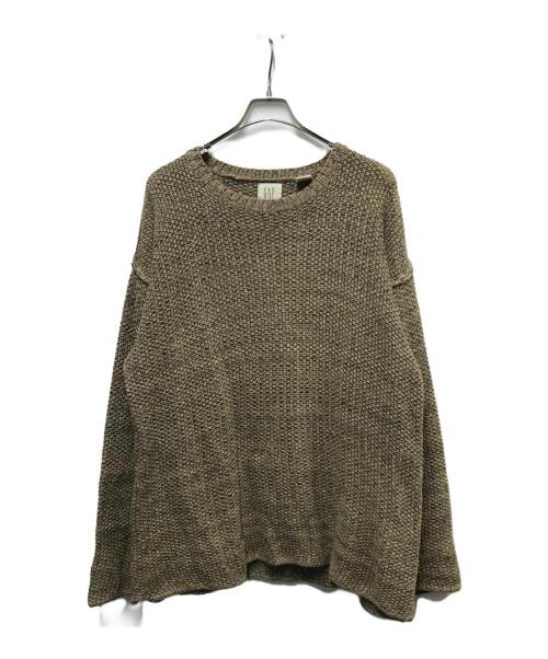 OLD GAP（オールドギャップ）OLD GAP (オールドギャップ) リネンコットンニット ブラウン サイズ:Lの古着・服飾アイテム