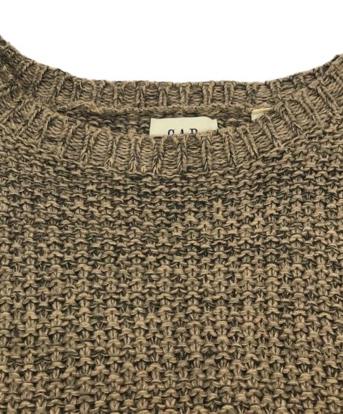 OLD GAP（オールドギャップ）OLD GAP (オールドギャップ) リネンコットンニット ブラウン サイズ:Lの古着・服飾アイテム