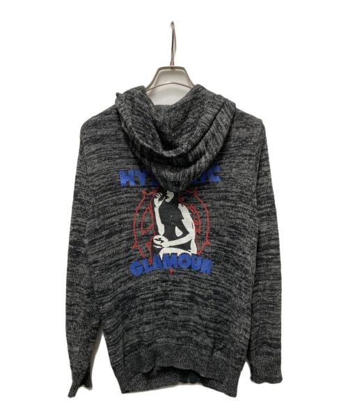 Hysteric Glamour（ヒステリックグラマー）Hysteric Glamour (ヒステリックグラマー) ジップアップニットパーカー グレー サイズ:Sの古着・服飾アイテム