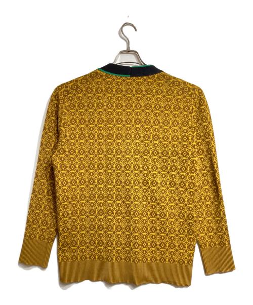 CABAN（キャバン）CABAN (キャバン) コットンカシミヤ チェックジャカードVネックカーディガン/V-neck cardigan ベージュ サイズ:Mの古着・服飾アイテム