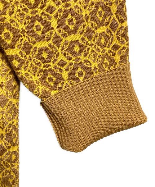 CABAN（キャバン）CABAN (キャバン) コットンカシミヤ チェックジャカードVネックカーディガン/V-neck cardigan ベージュ サイズ:Mの古着・服飾アイテム