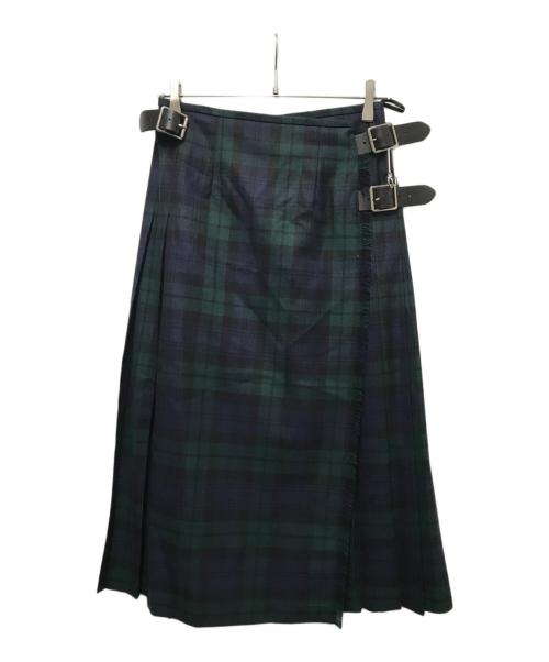 O'NEIL OF DUBLIN（オニールオブダブリン）O'NEIL OF DUBLIN (オニールオブダブリン) ラップスカート グリーン サイズ:42の古着・服飾アイテム