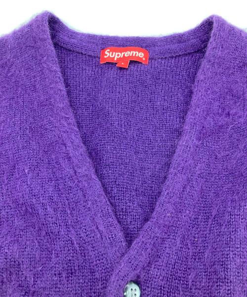 SUPREME（シュプリーム）Supreme (シュプリーム) Brushed Mohair Cardigan パープル サイズ:	SIZE Lの古着・服飾アイテム