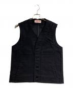 FRANK LEDERフランクリーダー）の古着「DEUTSCHLEDER GILET/ジャーマンレザージレ」｜ブラック