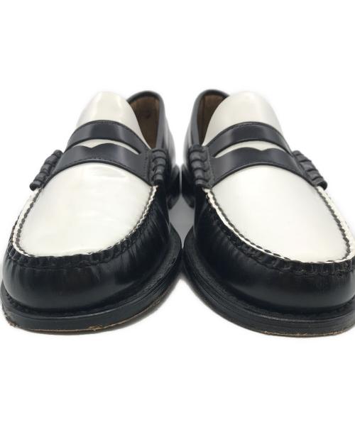 G.H.BASS（ジーエイチバス）G.H.BASS (ジーエイチバス) コインローファー ホワイト×ブラック サイズ:	SIZE 42 (26.5-27cm)の古着・服飾アイテム