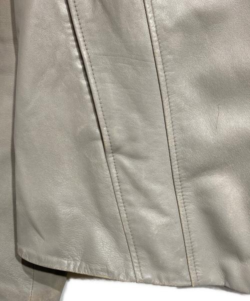HELMUT LANG（ヘルムートラング）HELMUT LANG (ヘルムートラング) HOODE LTH JKレザーフーデットジャケット グレー サイズ:XSの古着・服飾アイテム