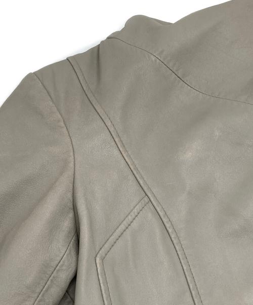 HELMUT LANG（ヘルムートラング）HELMUT LANG (ヘルムートラング) HOODE LTH JKレザーフーデットジャケット グレー サイズ:XSの古着・服飾アイテム