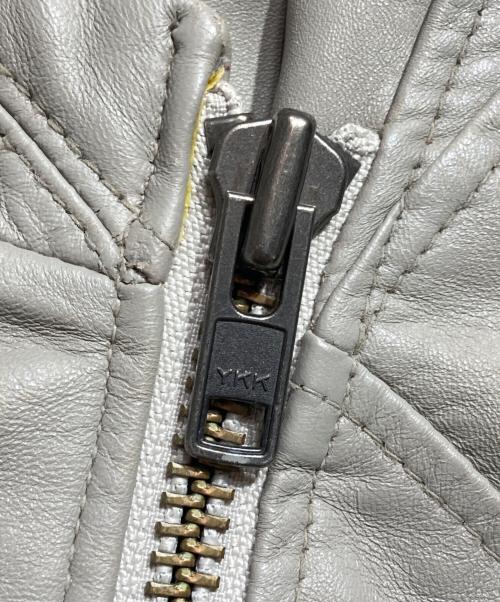 HELMUT LANG（ヘルムートラング）HELMUT LANG (ヘルムートラング) HOODE LTH JKレザーフーデットジャケット グレー サイズ:XSの古着・服飾アイテム