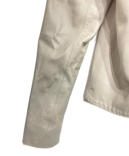 HELMUT LANG（ヘルムートラング）HELMUT LANG (ヘルムートラング) HOODE LTH JKレザーフーデットジャケット グレー サイズ:XSの古着・服飾アイテム
